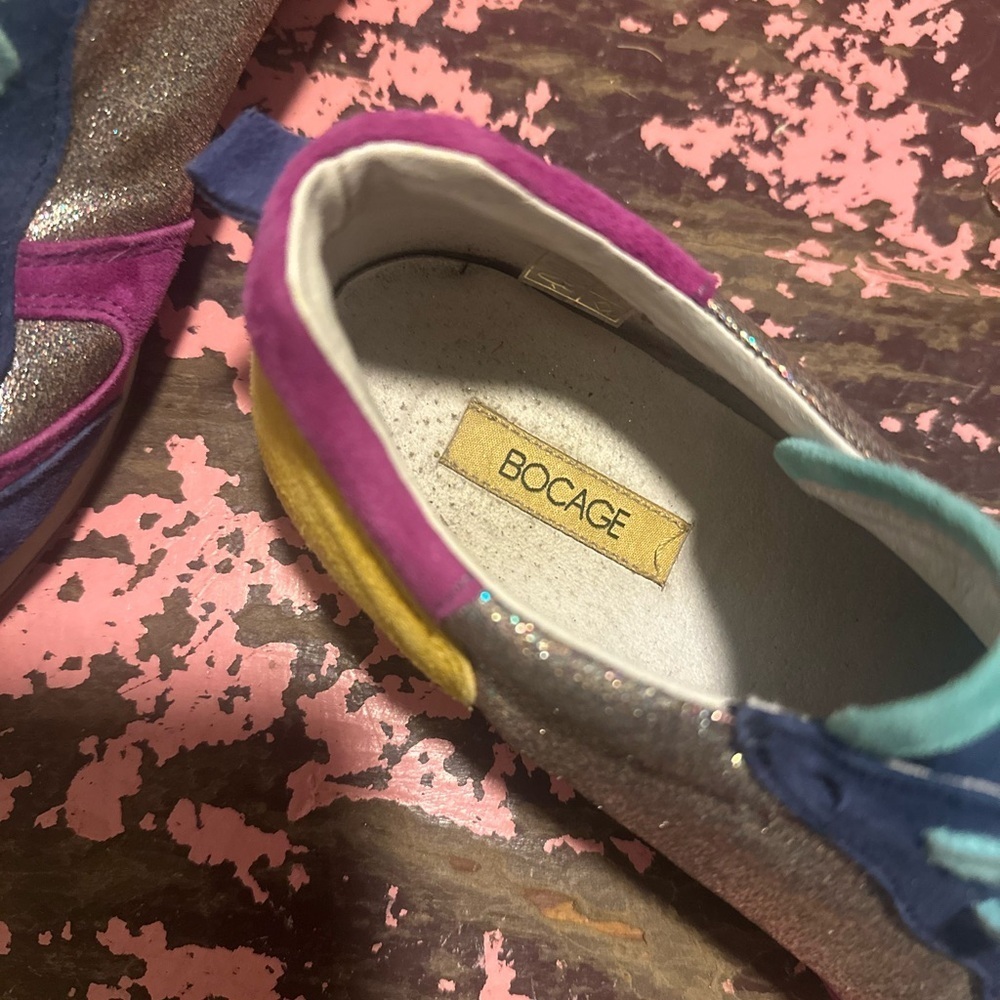 BOCAGE colorful glitter women’s shoes sz 7.5 (38) RARE - Picture 5 of 7